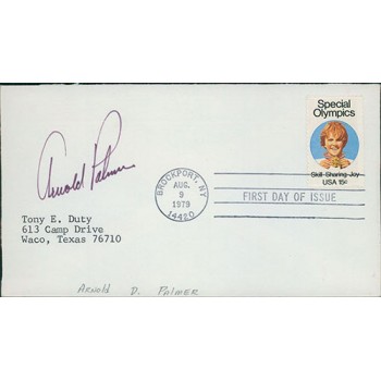 Arnold Palmer PGA Golfer Signed First Day Issue Cover FDC JSA Authenticated Arnold Palmer PGA Golfer Signed First Day Issue Cover FDC JSA Authenticated