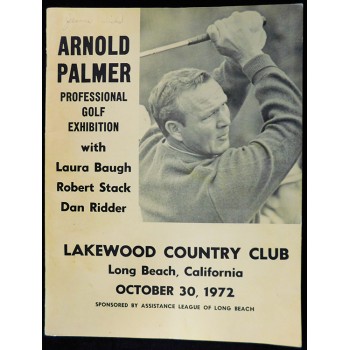 Arnold Palmer and Robert Stack Signed 1972 Exhibition Program JSA Authenticated