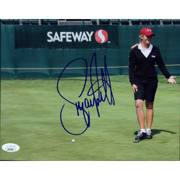 Suzann Pettersen LPGA Golfer Signed 8x10 Glossy Photo JSA Authenticated Suzann Pettersen LPGA Golfer Signed 8x10 Glossy Photo JSA Authenticated
