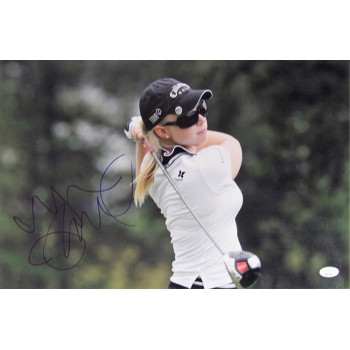 Morgan Pressel LPGA Golfer Signed 12x18 Glossy Photo JSA Authenticated