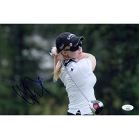 Morgan Pressel LPGA Golfer Signed 8x12 Glossy Photo JSA Authenticated Morgan Pressel LPGA Golfer Signed 8x12 Glossy Photo JSA Authenticated