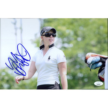 Morgan Pressel LPGA Golfer Signed 8x12 Glossy Photo JSA Authenticated