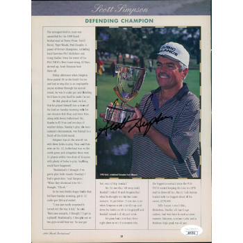 Scott Simpson PGA Golfer Signed 8x11 Cut Magazine Page Photo JSA Authenticated Scott Simpson PGA Golfer Signed 8x11 Cut Magazine Page Photo JSA Authenticated