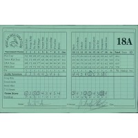 Annika Sorenstam Signed 1999 Diners Club Matches Scorecard JSA Authenticated
