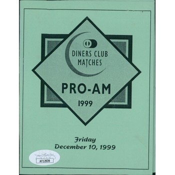 Annika Sorenstam Signed 1999 Diners Club Matches Scorecard JSA Authenticated