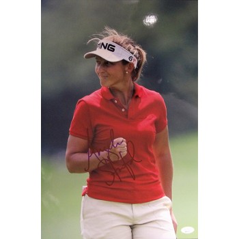 Angela Stanford LPGA Golfer Signed 12x18 Glossy Photo JSA Authenticated