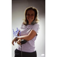 Angela Stanford LPGA Golfer Signed 12x18 Glossy Photo JSA Authenticated