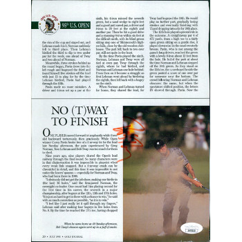 Bob Tway PGA Golfer Signed 8x10.5 Cut Magazine Page Photo JSA Authenticated Bob Tway PGA Golfer Signed 8x10.5 Cut Magazine Page Photo JSA Authenticated