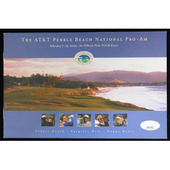 Bobby Wadkins PGA Golfer Signed AT&T Pebble Beach 2005 Flyer Program JSA Authen