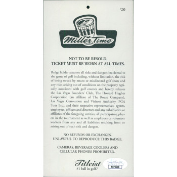 Duffy Waldorf PGA Golfer Signed Las Vegas Invitational 1997 Ticket JSA Authentic Duffy Waldorf PGA Golfer Signed Las Vegas Invitational 1997 Ticket JSA Authentic