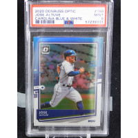 Jose Altuve Astros 2020 Panini Donruss Optic Blue & White Card #159 PSA 9 Mint