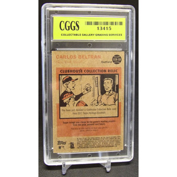 Carlos Beltran 2011 Topps Heritage Clubhouse Collection Card #CCR-CB CGGS 10