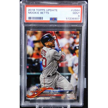 Mookie Betts Boston Red Sox 2018 Topps Update Card #US64 PSA 9 Mint