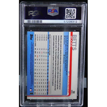 Mookie Betts Boston Red Sox 2019 Topps Batting Card #50 PSA 9 Mint