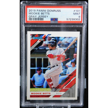 Mookie Betts Boston Red Sox 2019 Panini Donruss Card #101 PSA 9 Mint