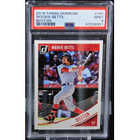 Mookie Betts Boston Red Sox 2018 Panini Donruss Card #191 PSA 9 Mint