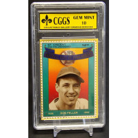 Bob Feller 1992 St. Vincent HOF Heroes Stamps Baseball Card #3 CGGS 10 Gem Mint