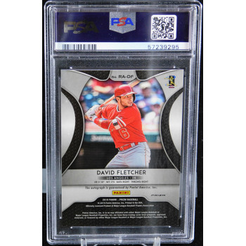 David Fletcher Signed 2019 Panini Prizm Blue Autograph Card #RA-DF PSA 9 Mint