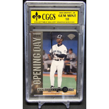 Ken Griffey Jr. Seattle Mariners 1995 Leaf Opening Day Card #4 CGGS 10 Gem Mint