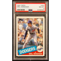 Orel Hershiser Los Angeles Dodgers 1985 Topps Card #493 PSA 8 Near Mint