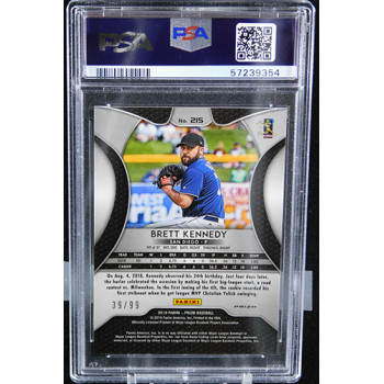 Brett Kennedy 2019 Panini Prizm Zebra Stripes Card #215 /99 PSA 10 Gem Mint