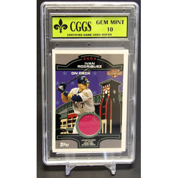 Ivan Rodriguez 2005 Topps On Deck Circle Relics #ODRIR CGGS 10 Gem Mint