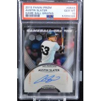 Austin Slater Signed 2019 Panini Prizm Gameball Graphs Card #GBAS PSA 10