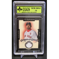 Jason Varitek 2007 UD Masterpieces Captured on Canvas Card #CC-JV CGGS 10 Mint