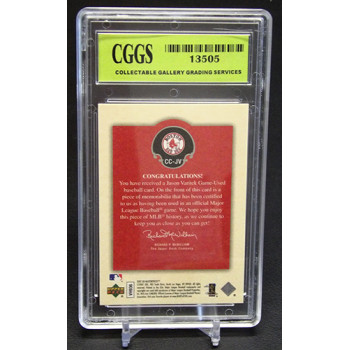 Jason Varitek 2007 UD Masterpieces Captured on Canvas Card #CC-JV CGGS 10 Mint