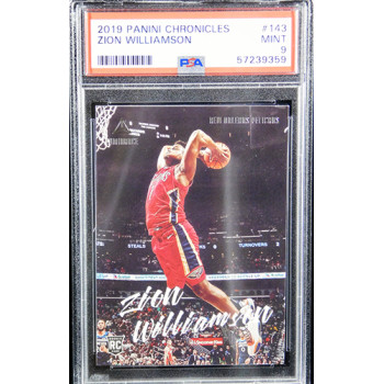 Zion Williamson 2019-20 Panini Chronicles Luminance Rookie Card #143 PSA 9 Mint