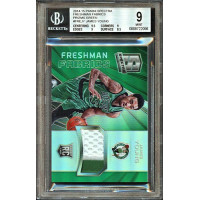 James Young 2014-15 Panini Spectra Freshman Fabrics Green Card 5/5 PATCH BGS 9 James Young 2014-15 Panini Spectra Freshman Fabrics Green Card 5/5 PATCH BGS 9