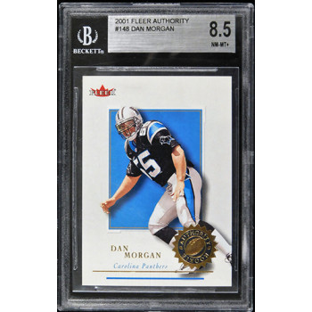 Dan Morgan Carolina Panthers 2001 Fleer Authority #148 Beckett 8.5 NM-MT