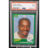 Sammie Smith Miami Dolphins 1989 Score Football Card #262 PSA 9 Mint