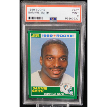 Sammie Smith Miami Dolphins 1989 Score Football Card #262 PSA 9 Mint