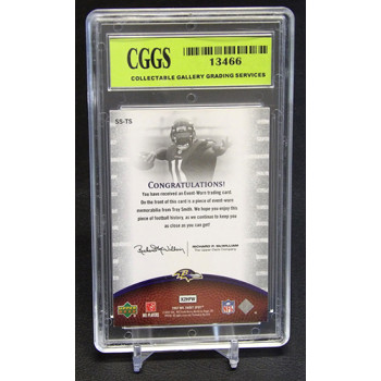 Troy Smith 2007 Upper Deck Sweet Spot Swatch Football Card #SS-TS CGGS 10 Mint