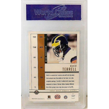 David Terrell NFL Draft Picks 2001 Pacific Dynagon #107 Rookie Card WCG 10
