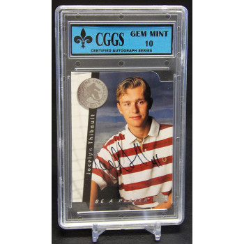 Jocelyn Thibault 1995-96 UD Be A Player Autographs Die Cut #S199 CGGS 10 Mint