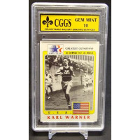 Karl Warner 1983 Topps History's Greatest Olympians Multi-Sport Card #14 CGGS 10