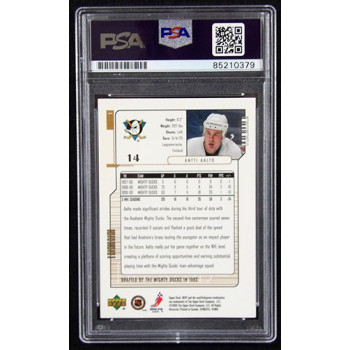 Antti Aalto Anaheim Ducks Signed 2000-01 Upper Deck Card #14 PSA Authenticated