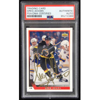 Greg Adams Canucks Signed 1993-94 Upper Deck Card #77 PSA Authenticated