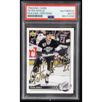 Peter Ahola LA Kings Signed 1992-93 Upper Deck Card #41 PSA Authenticated