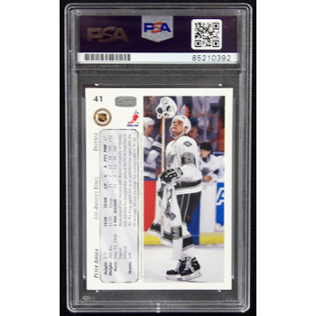 Peter Ahola LA Kings Signed 1992-93 Upper Deck Card #41 PSA Authenticated