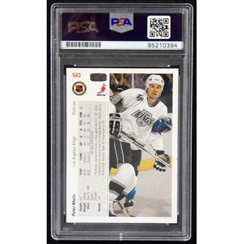 Peter Ahola LA Kings Signed 1991-92 Upper Deck Card #543 PSA Authenticated