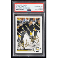 Peter Ahola Penguins Signed 1992-93 Upper Deck Card #526 PSA Authenticated