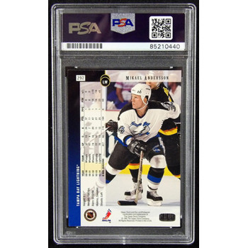 Mikael Andersson Lightning Signed 1994-95 Upper Deck Card #297 PSA Authenticated