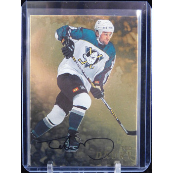 Ted Drury Anaheim Ducks Signed 1998-99 In The Game Be A Player Gold Card #5