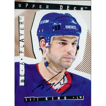 Kris King Signed 1994-95 Upper Deck Be A Player Hockey Card #15