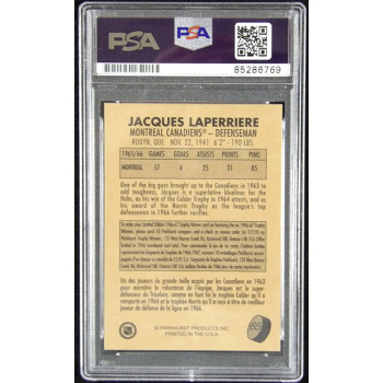Jacques Laperriere Canadiens Signed 1995-96 Parkhurst Card #65 PSA Authen