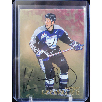 Vincent Lecavalier Signed 1998-99 In The Game Be A Player Gold Card #279