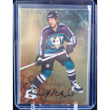 Jason Marshall Ducks Signed 1998-99 In The Game Be A Player Gold Card #1
